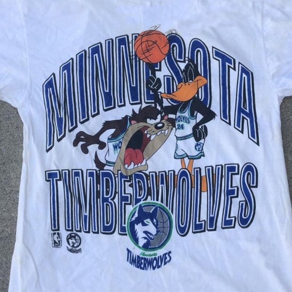 Vintage NBA Minnesota Timberwolves Looney Tunes Shirt, Minnesota Timberwolves Sh - Picture 2 of 2